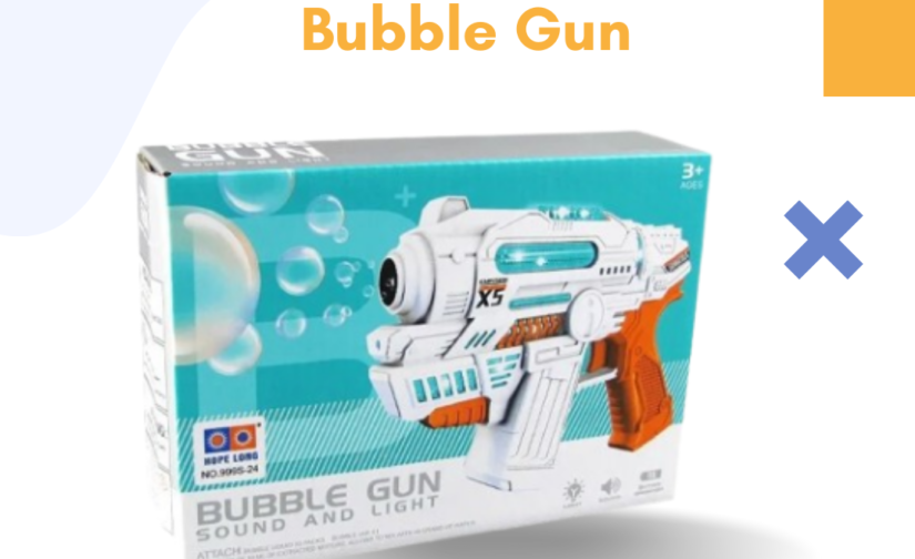 Lighting & Music Bubble Gun – Automatic Bubble Blower with LED Lights & Sound for Kids