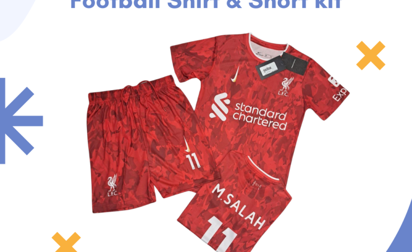 Liverpool M. Salah 11 Kids Football Shirt & Shorts Kit – Official Red Soccer Jersey for Boys & Girls