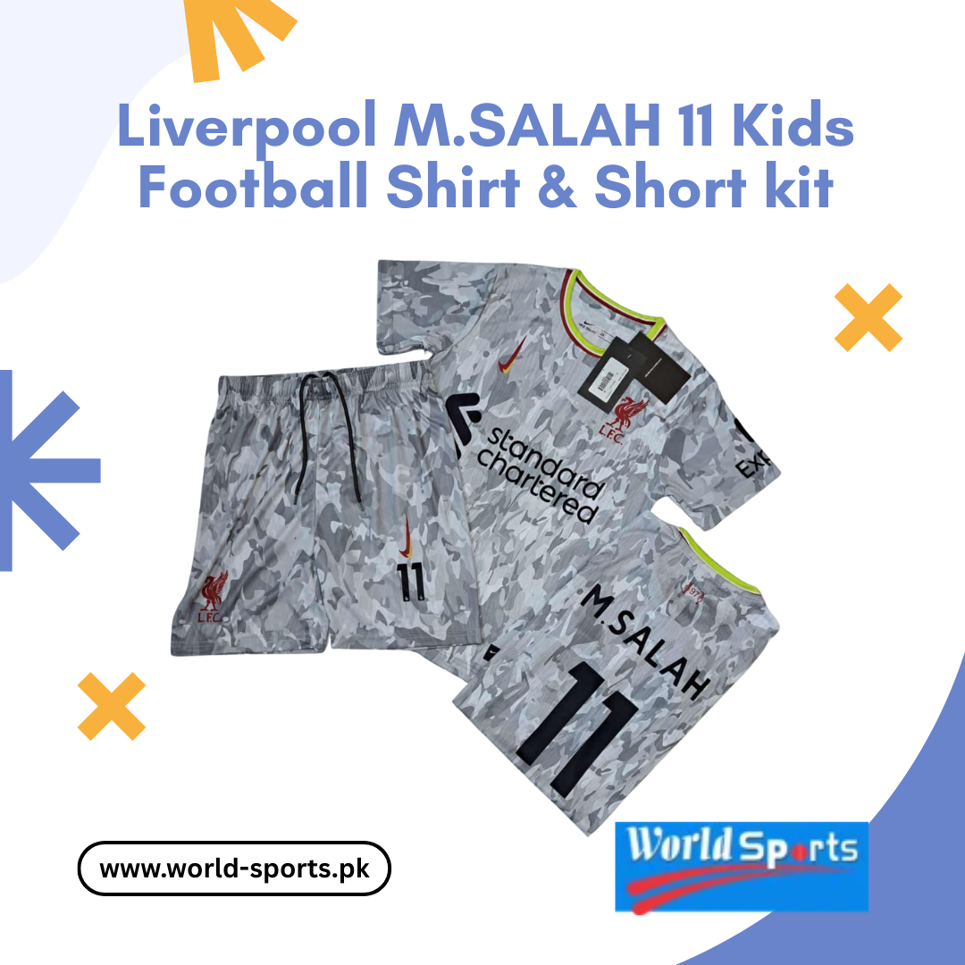 Liverpool M. Salah 11 Kids Football Shirt & Short Kit – Official Fan Jersey for Young Reds