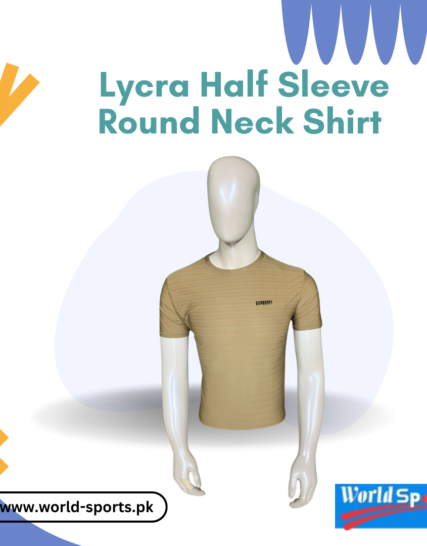 Lycra Half Sleeve Round Neck Shirt – Stretchable, Breathable & Quick-Dry T-Shirt for Men