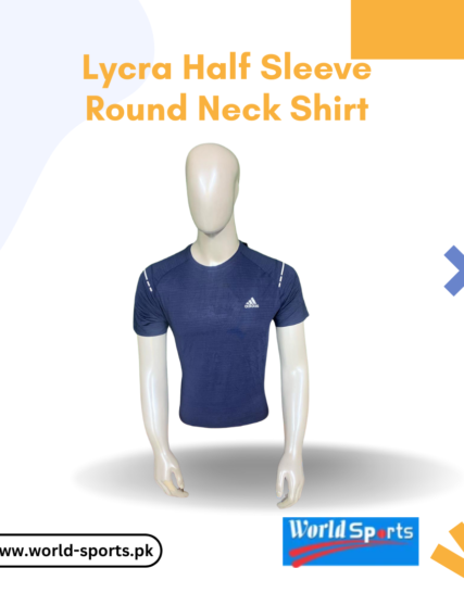 Lycra Half Sleeve Round Neck Shirt – Stretchable, Breathable & Comfortable T-Shirt for Men