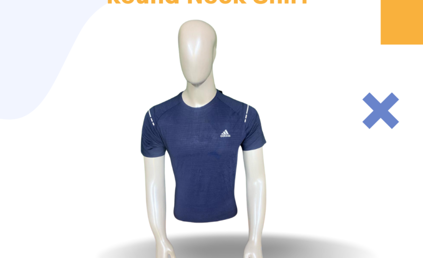 Lycra Half Sleeve Round Neck Shirt – Stretchable, Breathable & Comfortable T-Shirt for Men