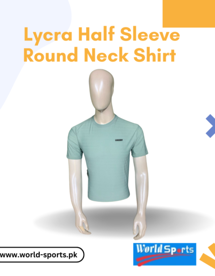 Lycra Half Sleeve Round Neck Shirt – Stretchable, Breathable, Quick-Dry T-Shirt for Gym, Sports & Casual Wear