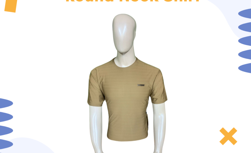 Lycra Half Sleeve Round Neck Shirt – Stretchable, Breathable & Quick-Dry T-Shirt for Sports, Gym & Casual Wear