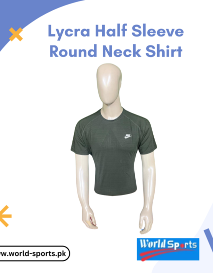 Lycra Half Sleeve Round Neck Shirt – Stretchable & Breathable Fabric for Comfort & Style