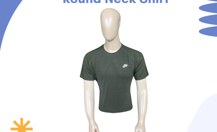 Lycra Half Sleeve Round Neck Shirt – Stretchable & Breathable Fabric for Comfort & Style