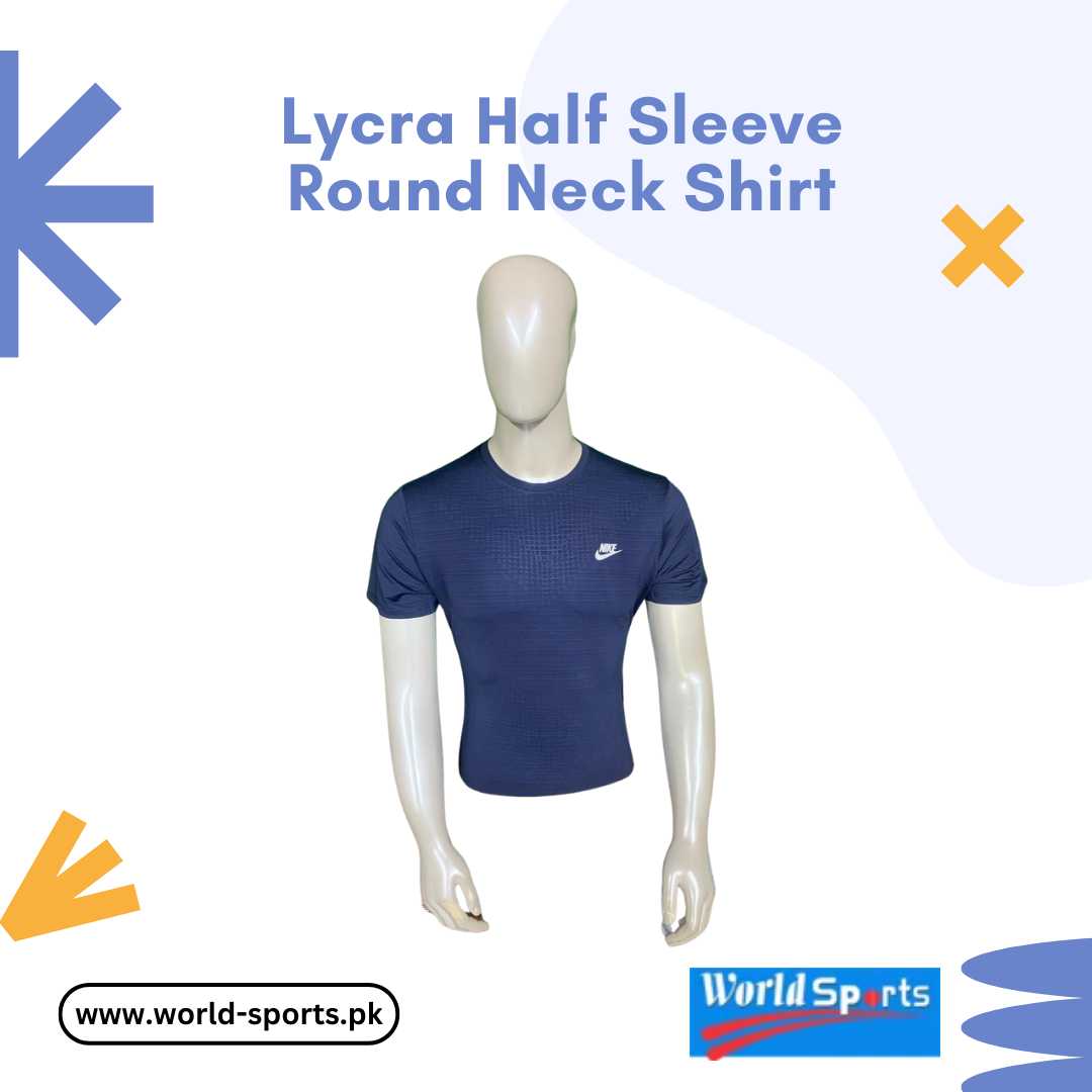 Lycra Half Sleeve Round Neck Shirt – Stretchable, Breathable & Stylish Casual Wear