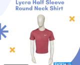 Lycra Half Sleeve Round Neck Shirt – Stretchable, Breathable & Quick-Dry Sports & Casual T-Shirt