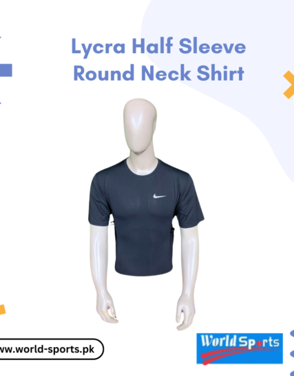 Lycra Half Sleeve Round Neck Shirt – Stretchable, Breathable & Ultra-Comfortable Casual Wear