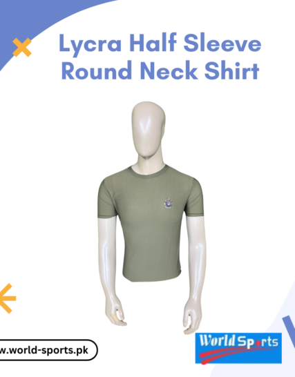 Lycra Half Sleeve Round Neck Shirt – Stretchable, Quick-Dry & Breathable Activewear