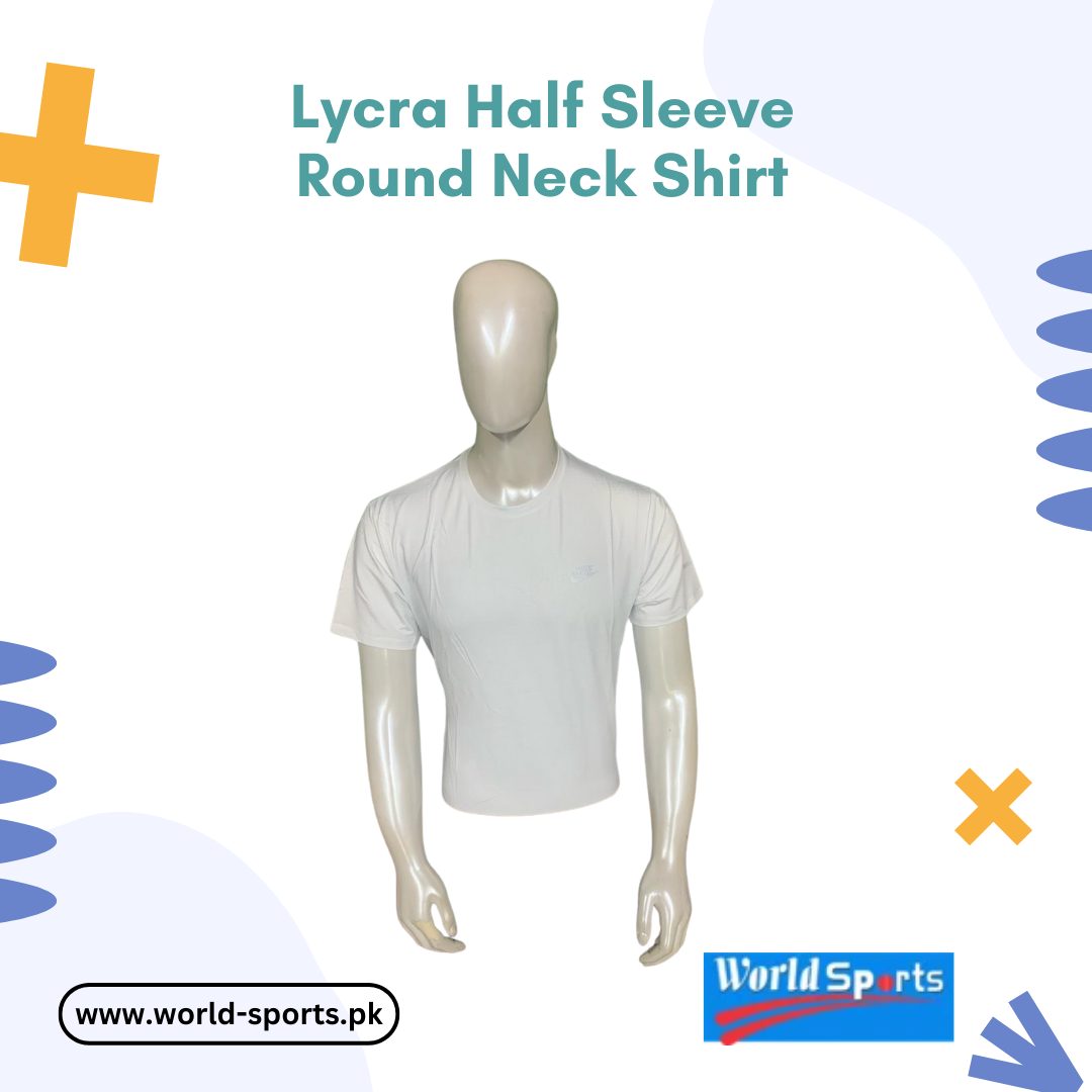 Lycra Half Sleeve Round Neck Shirt – Stretchable, Breathable & Comfortable Casual Wear
