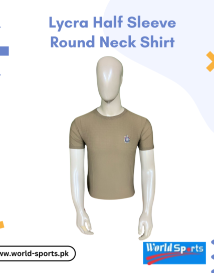Lycra Half Sleeve Round Neck Shirt – Stretchable, Quick-Dry & Breathable Activewear for Men