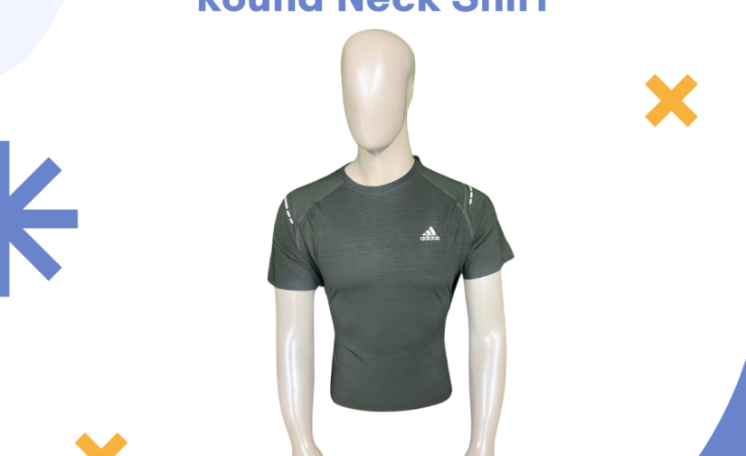 Lycra Half Sleeve Round Neck Shirt – Stretchable, Breathable & Comfortable Casual Wear for Men