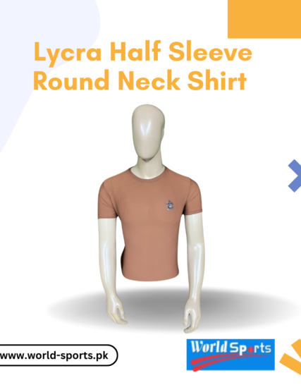 Lycra Half Sleeve Round Neck Shirt – Stretchable, Breathable & Quick-Dry T-Shirt for Sports & Casual Wear