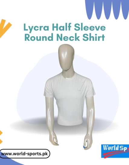 Lycra Half Sleeve Round Neck Shirt – Stretchable, Breathable & Comfortable T-Shirt for Men