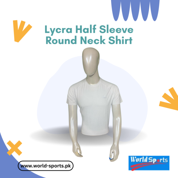 Lycra Half Sleeve Round Neck Shirt – Stretchable, Breathable & Comfortable T-Shirt for Men