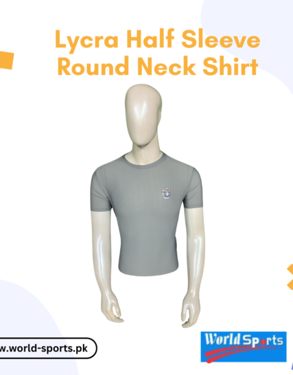 Lycra Half Sleeve Round Neck Shirt – Stretchable, Breathable & Quick-Dry T-Shirt for Men
