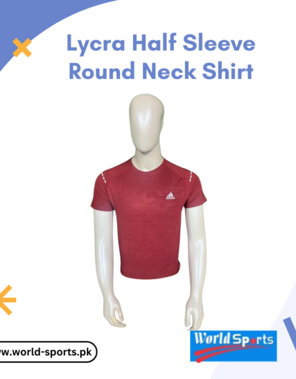 Lycra Half Sleeve Round Neck Shirt – Stretchable, Breathable & Comfortable T-Shirt for Men