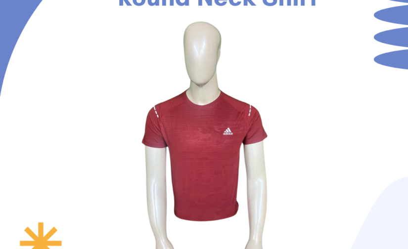 Lycra Half Sleeve Round Neck Shirt – Stretchable, Breathable & Comfortable T-Shirt for Men