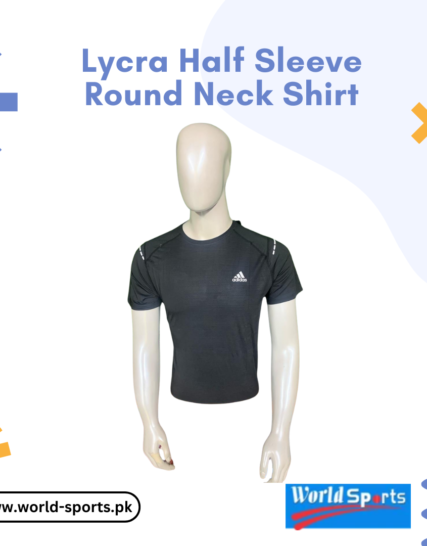 Lycra Half Sleeve Round Neck Shirt – Stretchable, Breathable & Comfortable T-Shirt for Men