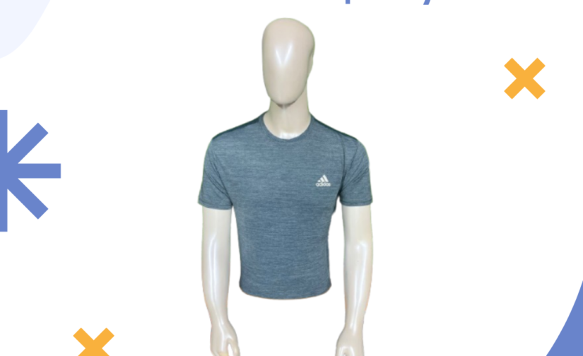 Lycra Half Sleeve Round Neck Shirt – Grey | Stretchable & Breathable Casual T-Shirt for Men