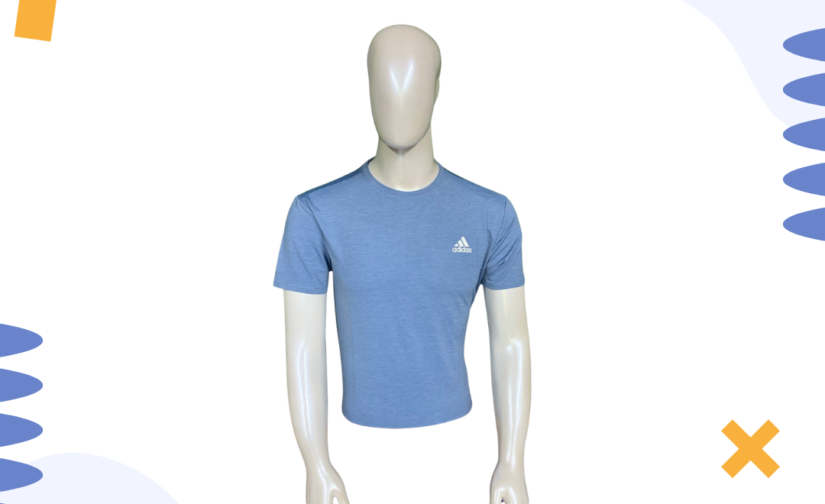 Lycra Half Sleeve Round Neck Shirt – Sky Blue | Stretchable & Breathable Casual T-Shirt for Men