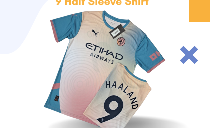 Manchester City Haaland 9 Half Sleeve Shirt – Premium Fan Jersey for True Cityzens