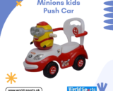 Minions Kids Push Car – Fun Ride-On Toy for Toddlers with Steering Wheel, Music & Under-Seat Storage
