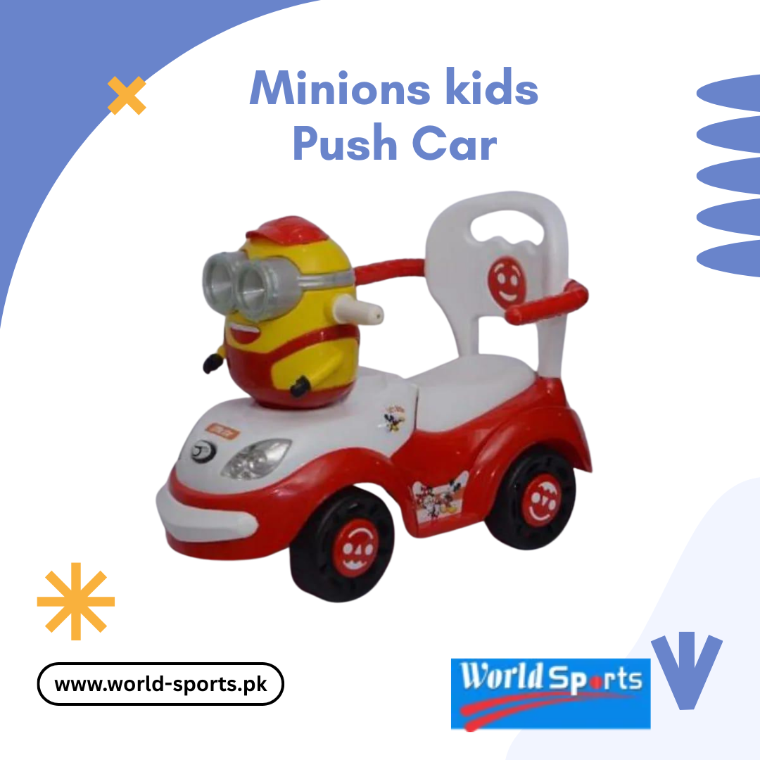Minions Kids Push Car – Fun Ride-On Toy for Toddlers with Steering Wheel, Music & Under-Seat Storage