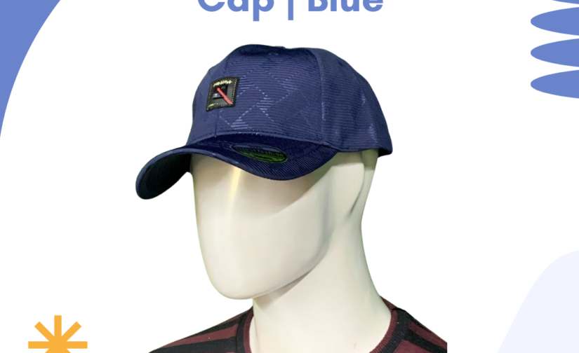 New Style Lycra Cap for Men – Stretchable & Breathable Blue Sports Cap for Outdoor & Casual Wear