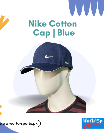 Nike Cotton Cap | Blue | Adjustable & Breathable Sports Cap for Men