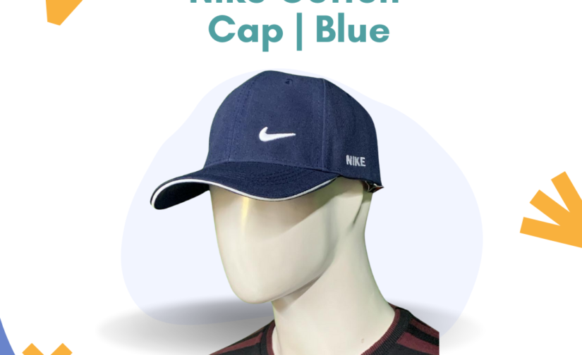 Nike Cotton Cap | Blue | Adjustable & Breathable Sports Cap for Men