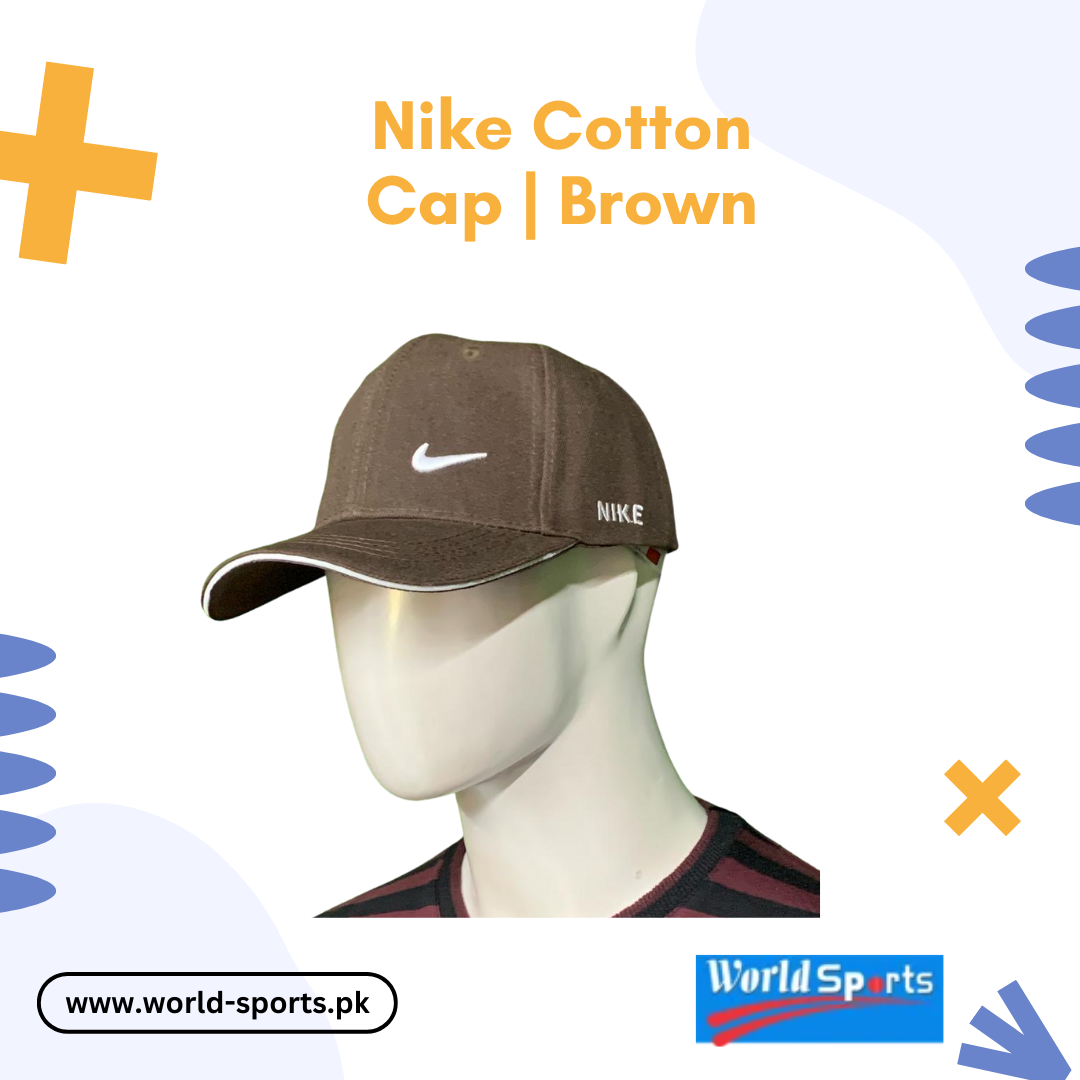 Nike Cotton Cap | Brown | Premium Breathable & Adjustable Sports Cap for Men