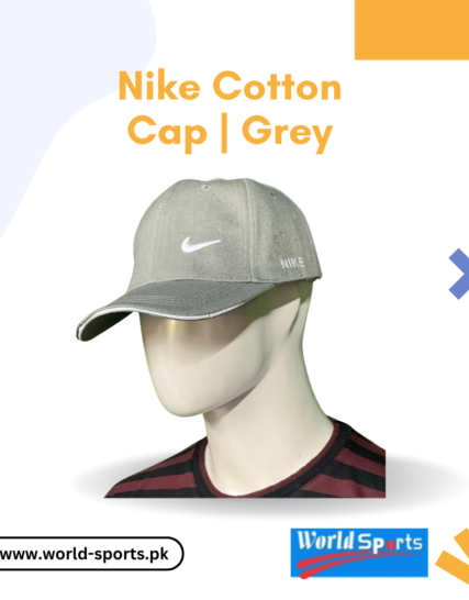 Nike Cotton Cap | Grey | Breathable & Adjustable Sports Cap for Men