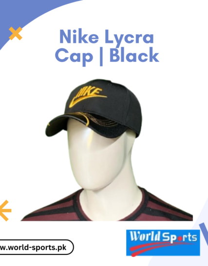 Nike Lycra Cap | Black – Premium Stretchable & Breathable Sports Cap for Men