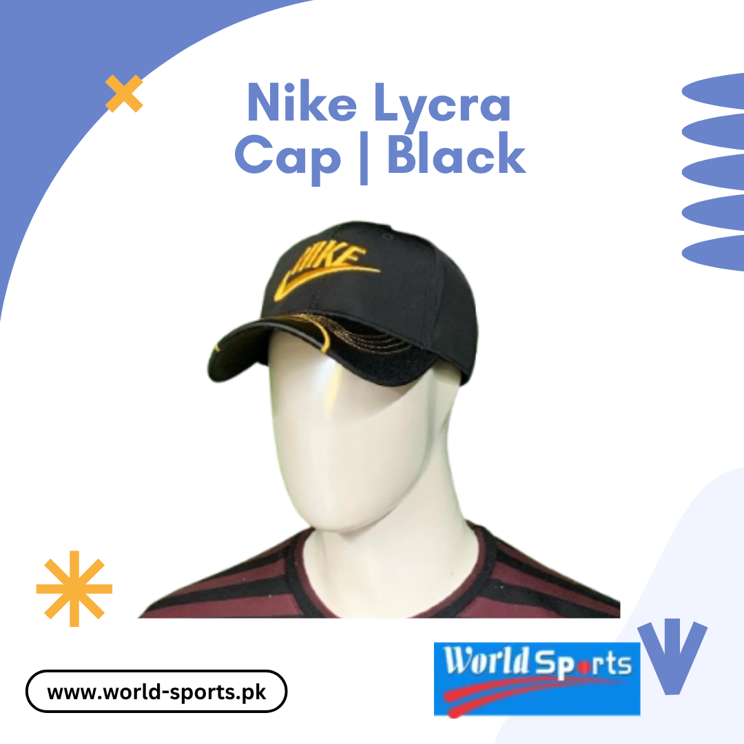 Nike Lycra Cap | Black – Premium Stretchable & Breathable Sports Cap for Men