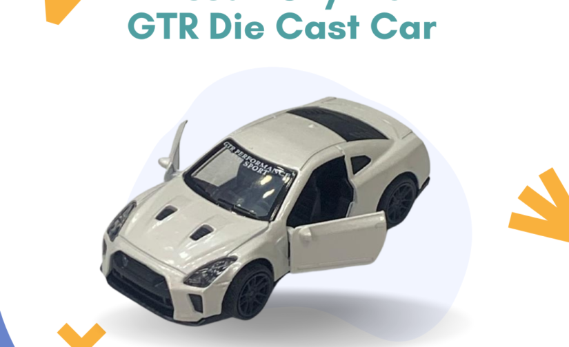 Nissan Skyline GT-R Die-Cast Car – 1:32 Scale Metal Model with Pull-Back Action & Openable Doors