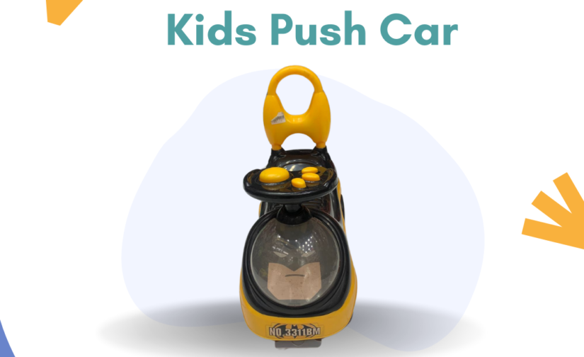 No. 3311 BM Kids Push Car – Stylish Ride-On Toy for Toddlers with Steering Wheel, Music & Under-Seat Storage