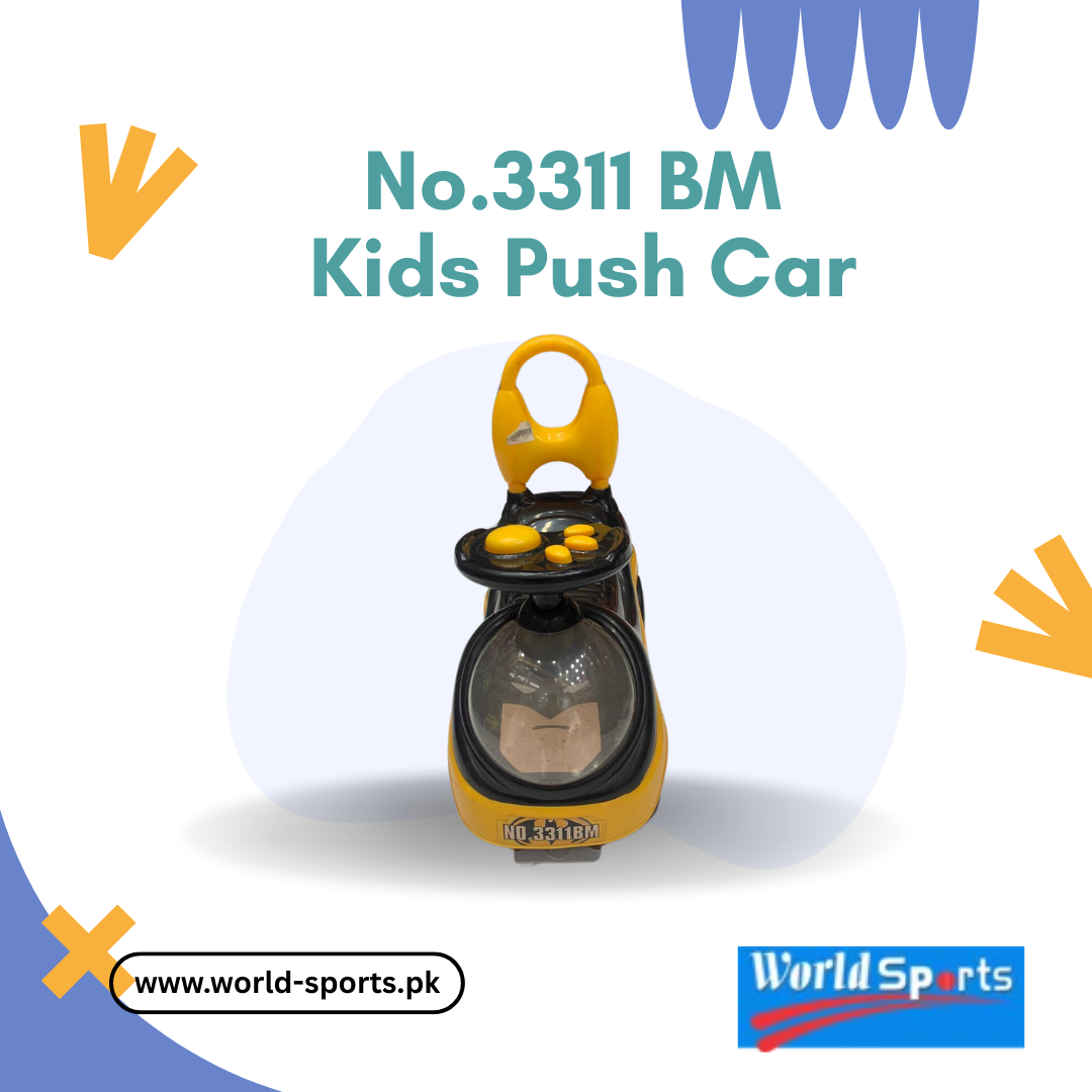No. 3311 BM Kids Push Car – Stylish Ride-On Toy for Toddlers with Steering Wheel, Music & Under-Seat Storage