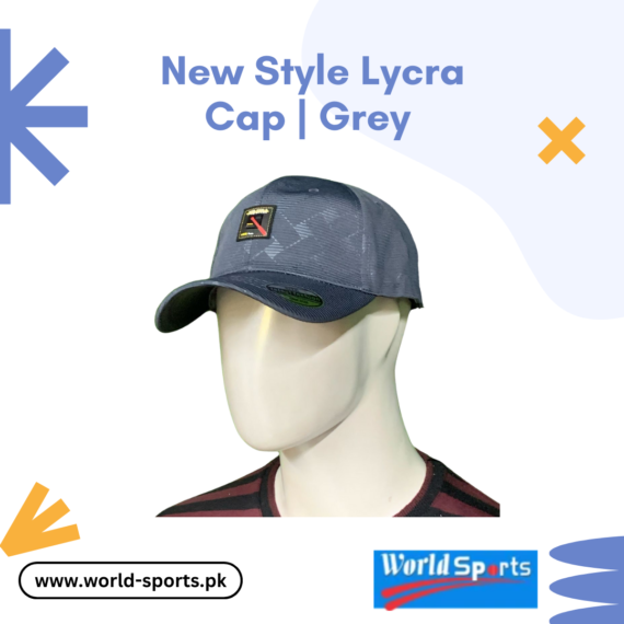 New Style Lycra Cap for Men – Stretchable & Breathable Grey Sports Cap for Outdoor & Casual Wear