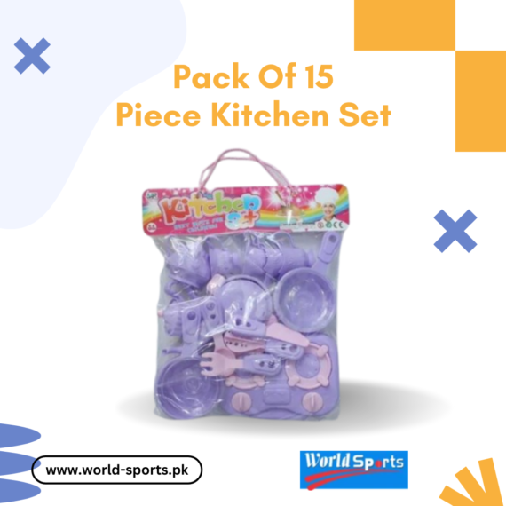 Pack of 15-Piece Kids Kitchen Playset – Fun & Educational Cooking Toy Set for Kids