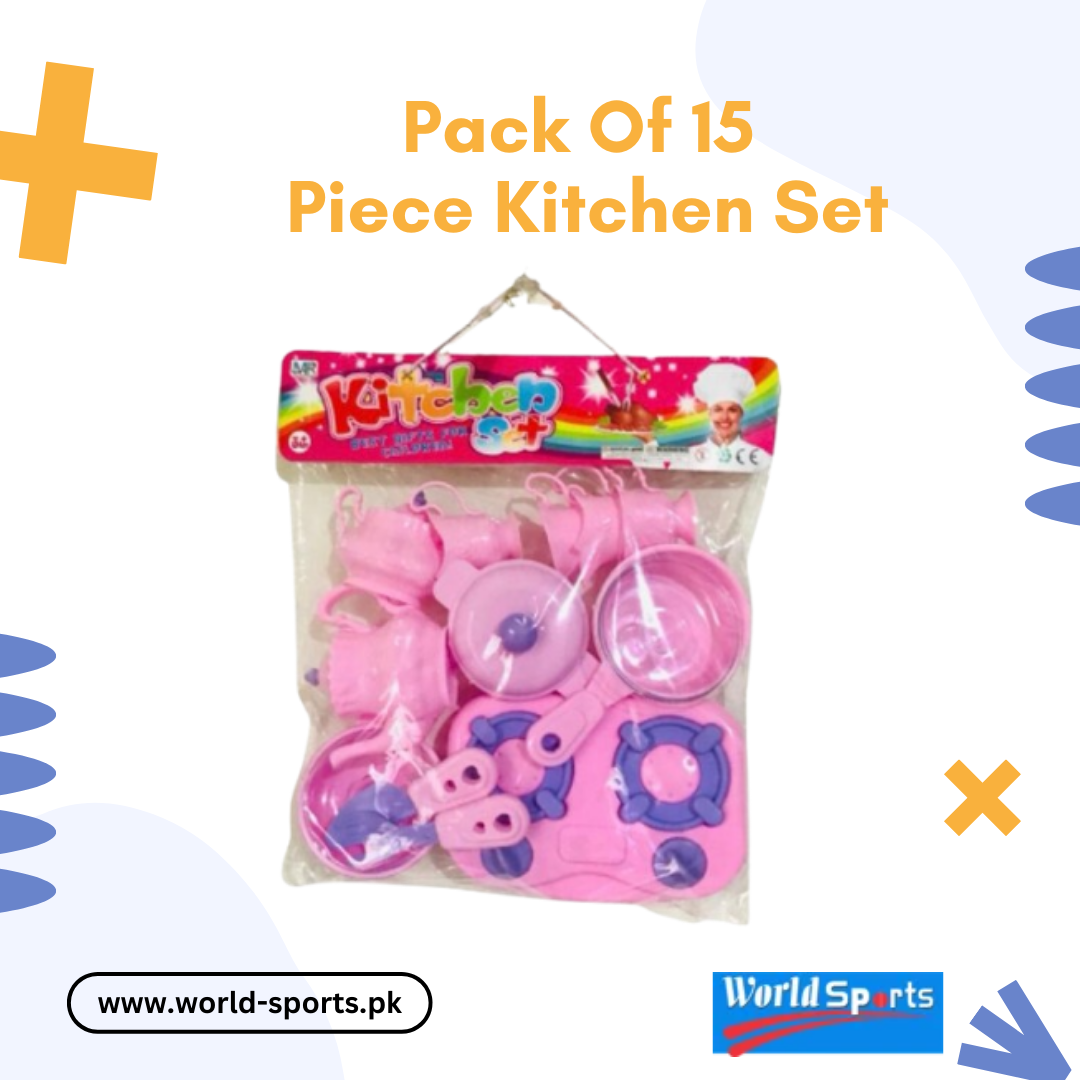 15-Piece Kids Kitchen Playset – Pretend Cooking Toy Set for Kids, Safe & Educational