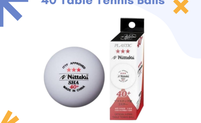 Pack of 3 Nittaku 40+ Table Tennis Balls – ITTF Approved, Seamless, High-Performance Ping Pong Balls