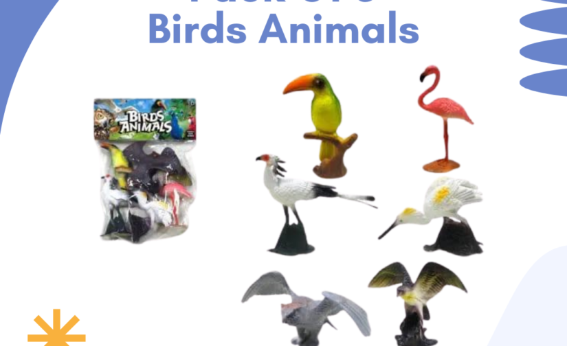 Pack of 5 Birds & Animal Figurines – Realistic Wildlife Miniature Toy Set for Kids & Collectors