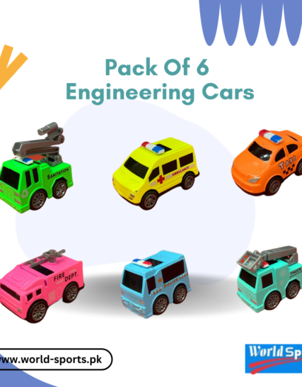Pack of 6 Engineering Cars – Mini Construction Vehicle Toy Set for Kids