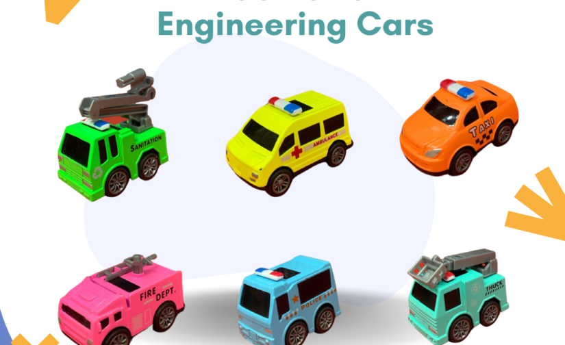 Pack of 6 Engineering Cars – Mini Construction Vehicle Toy Set for Kids