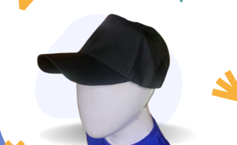 Plain Black P-Cap – Classic Adjustable Unisex Cap for Sports & Casual Wear