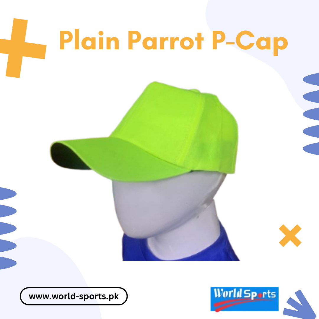 Plain Parrot Green P-Cap – Stylish & Adjustable Unisex Cap for Sports & Casual Wear