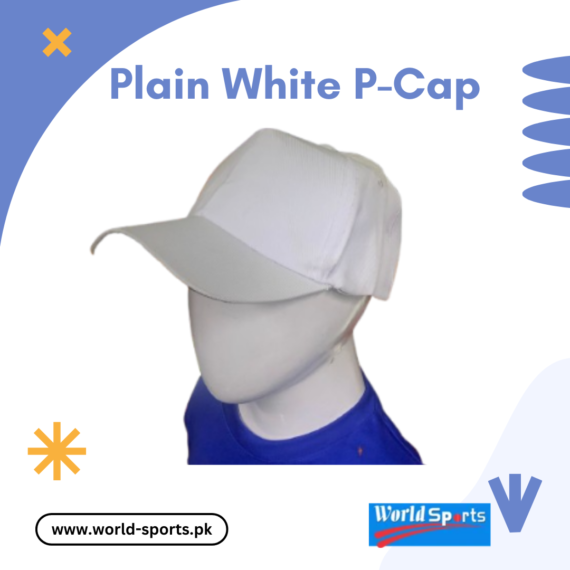Plain White P-Cap – Adjustable Unisex Sports & Casual Wear Cap