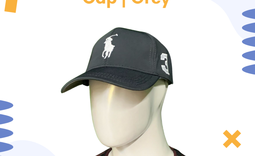 Polo Lycra Cap for Men – Stretchable & Breathable Grey Sports Cap for Outdoor & Casual Wear